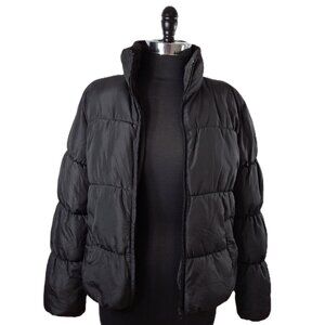Joe Womens LG  Black Cropped Puffer Jacket Coat Spring Fall & Winter